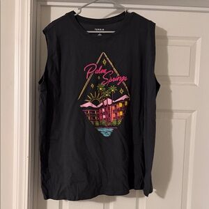Torrid Black Palm Springs Sleeveless Top